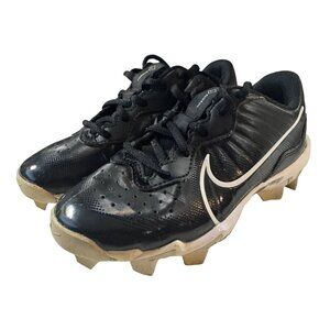 Nike Youth Baseball Cleats‎ Size 1.5 Black & White Fastflex Diamond